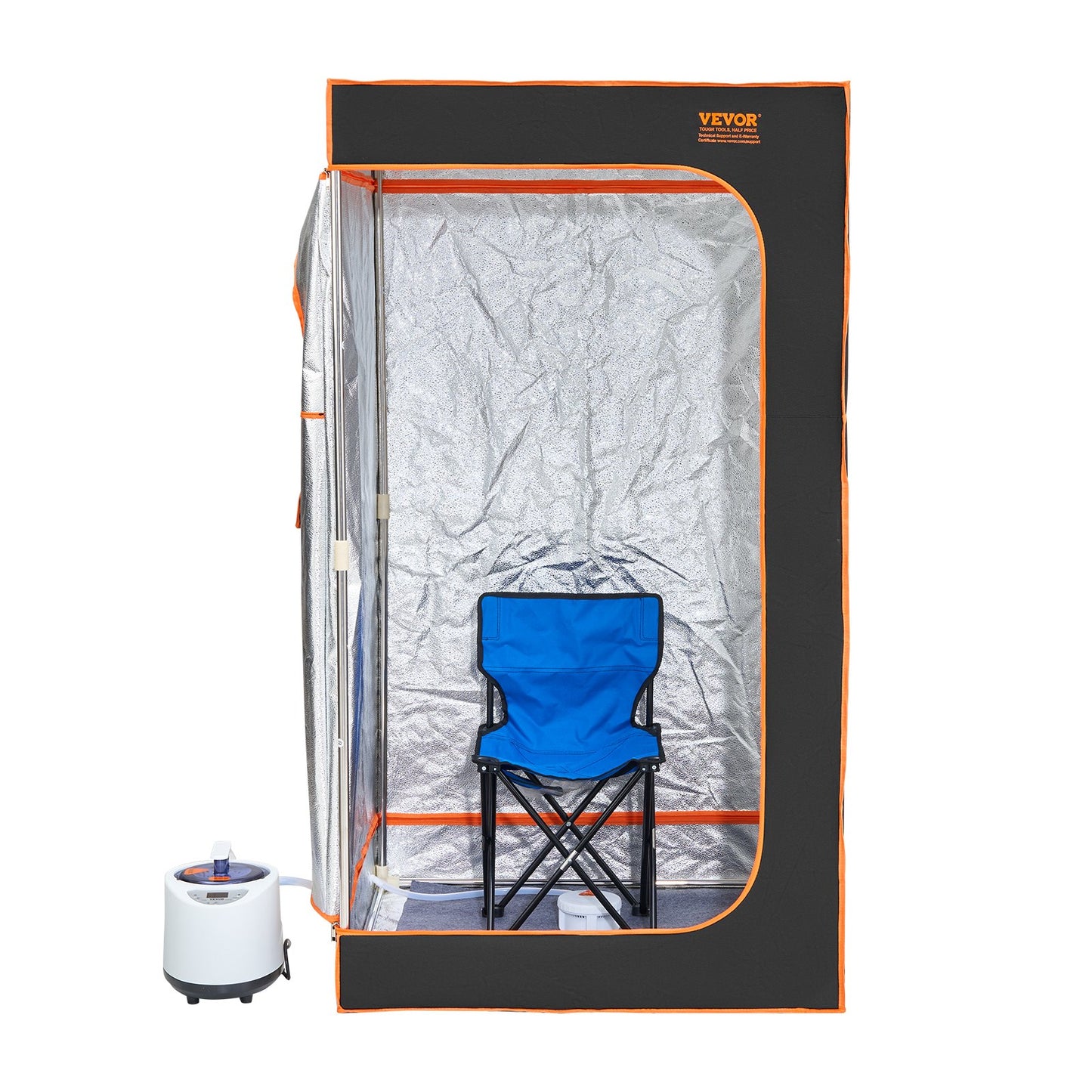 Portable Steam Sauna Tent Full Size 1000W Personal Sauna Blanket W/ Chair, 880 x 880 x 1600 mm V952-ZQBXSSNQCCS14E7Q1V3