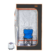 Portable Steam Sauna Tent Full Size 1000W Personal Sauna Blanket W/ Chair, 880 x 880 x 1600 mm V952-ZQBXSSNQCCS14E7Q1V3