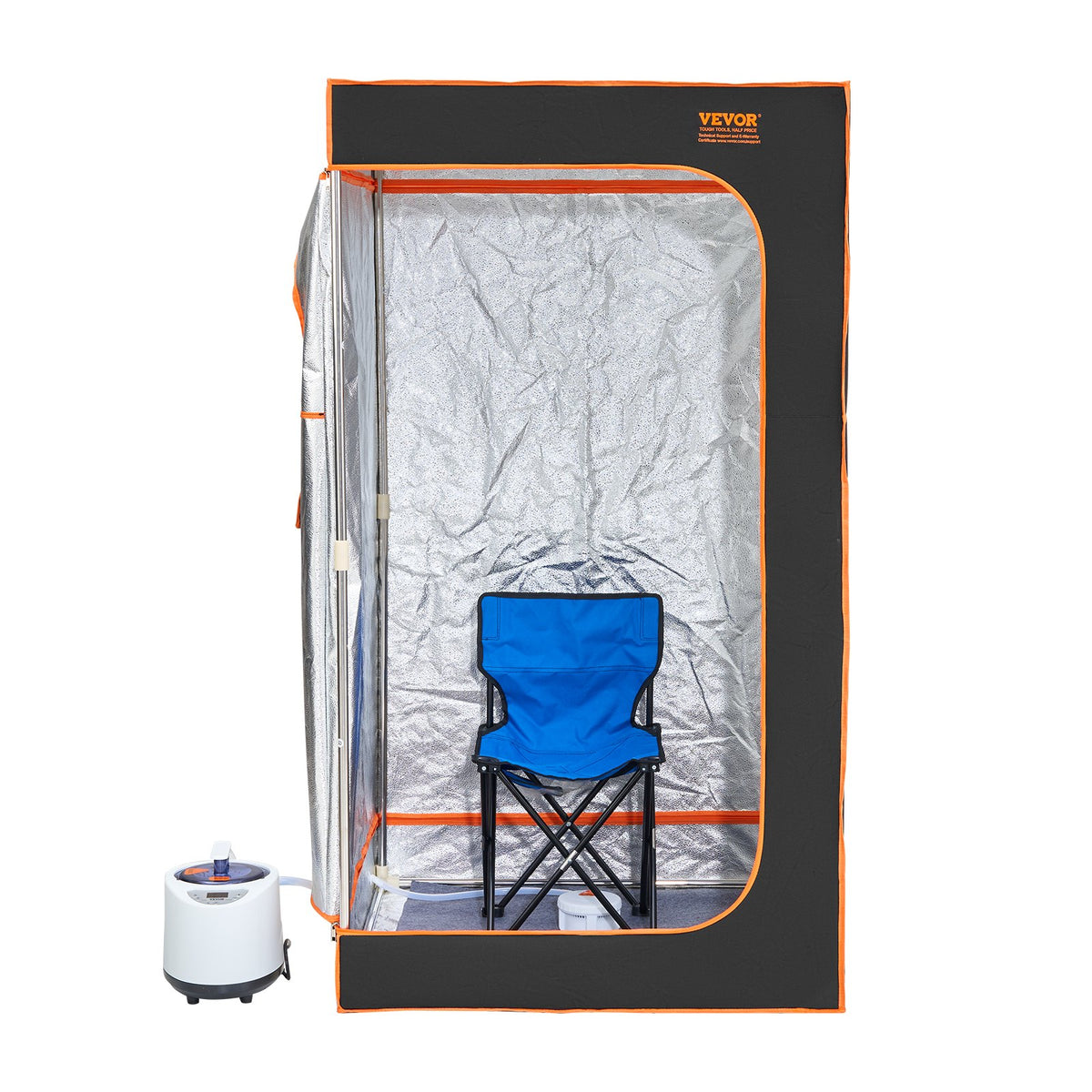 Portable Steam Sauna Tent Full Size 1000W Personal Sauna Blanket W/ Chair, 880 x 880 x 1600 mm V952-ZQBXSSNQCCS14E7Q1V3