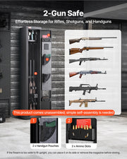 Gun Safe, Heavy Duty Cold-Rolled Steel Fireproof Rifle Cabinet with Digital Keypad & Key, Large Long Gun V952-ZQBXXCZLB11M5KHYC001V9
