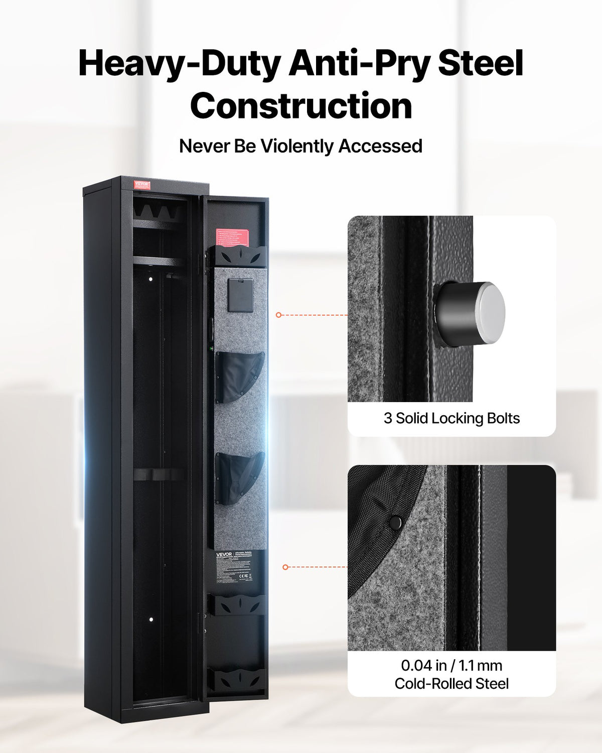 Gun Safe, Heavy Duty Cold-Rolled Steel Fireproof Rifle Cabinet with Digital Keypad & Key, Large Long Gun V952-ZQBXXCZLB11M5KHYC001V9