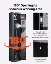 Gun Safe, Heavy Duty Cold-Rolled Steel Fireproof Rifle Cabinet with Digital Keypad & Key, Large Long Gun V952-ZQBXXCZLB11M5KHYC001V9