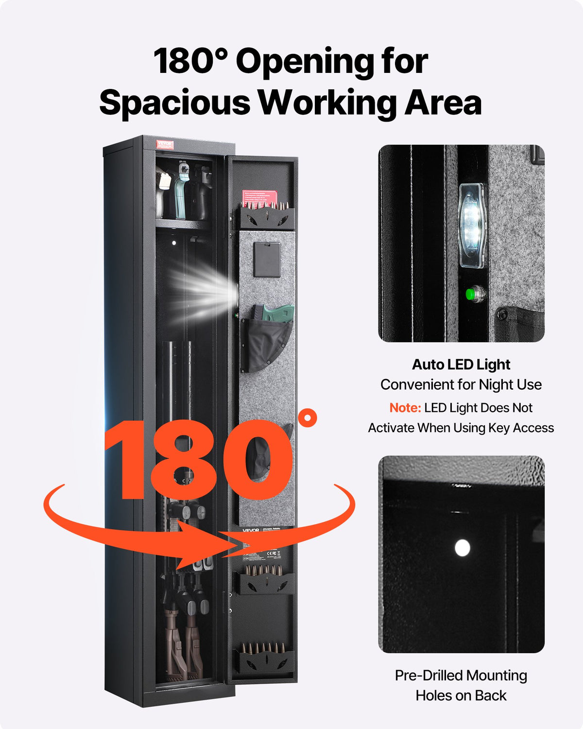 Gun Safe, Heavy Duty Cold-Rolled Steel Fireproof Rifle Cabinet with Digital Keypad & Key, Large Long Gun V952-ZQBXXCZLB11M5KHYC001V9