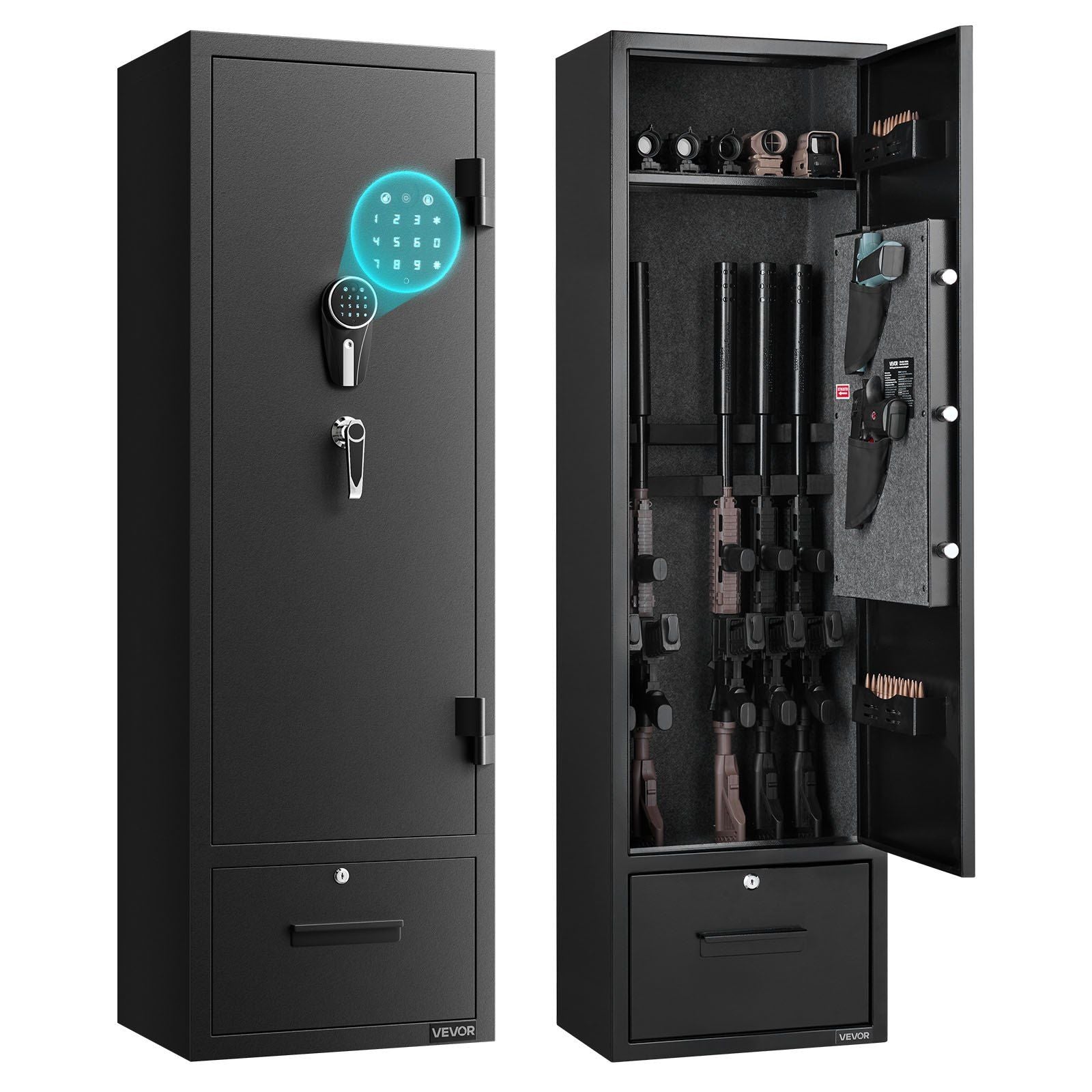 4 Gun Safe, Long Gun Cabinet for Rifles and Pistols, Quick Access Rifle Safe with 2 Ammo Slots, 2 Pistol V952-ZQBXXDCTS111B4B03001V9