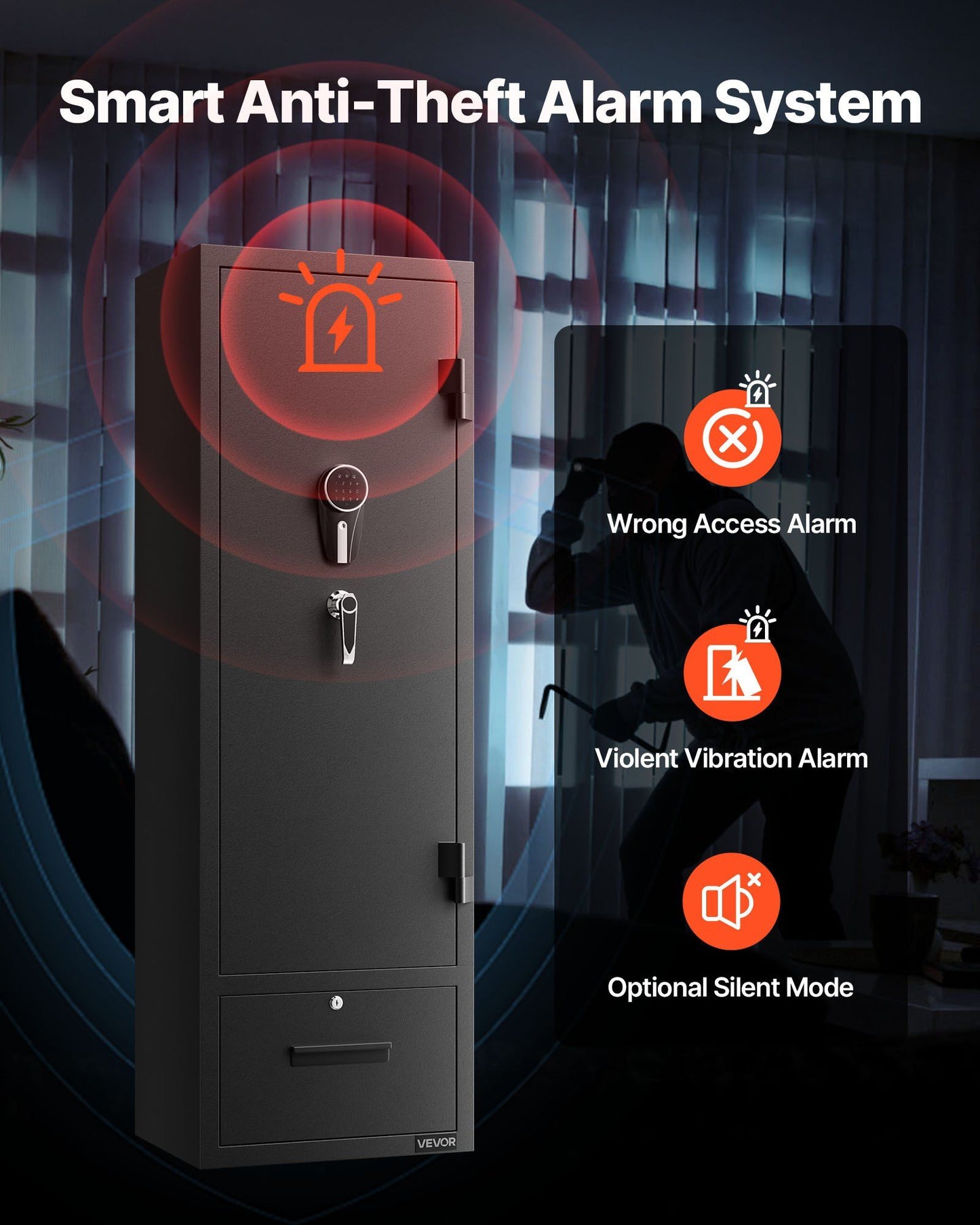 4 Gun Safe, Long Gun Cabinet for Rifles and Pistols, Quick Access Rifle Safe with 2 Ammo Slots, 2 Pistol V952-ZQBXXDCTS111B4B03001V9