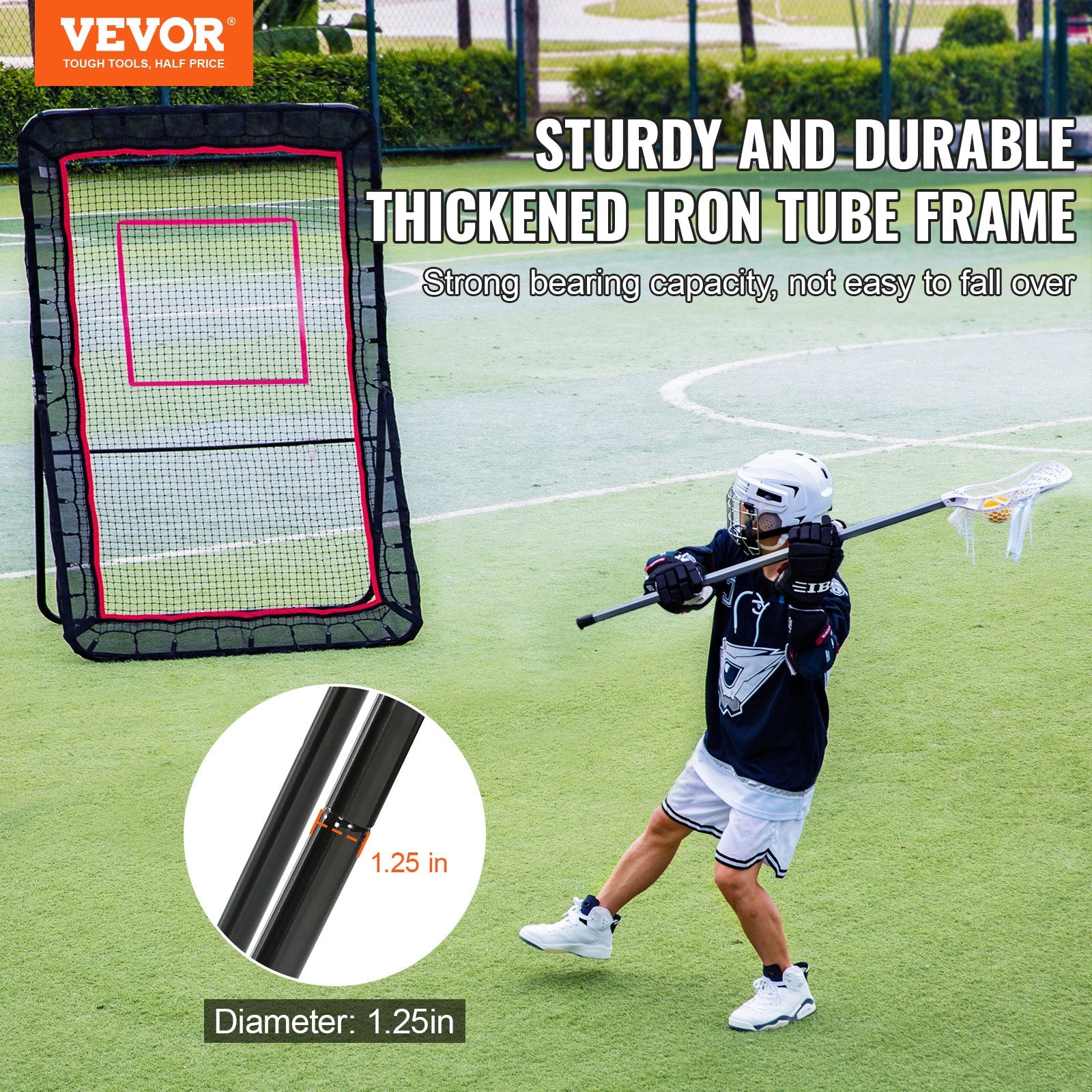 Lacrosse Rebounder for Backyard, 5x7 Ft Volleyball Bounce Back Net, Pitchback Throwback Baseball Softball V952-ZQGQFDWPEWK5TIDTVV0