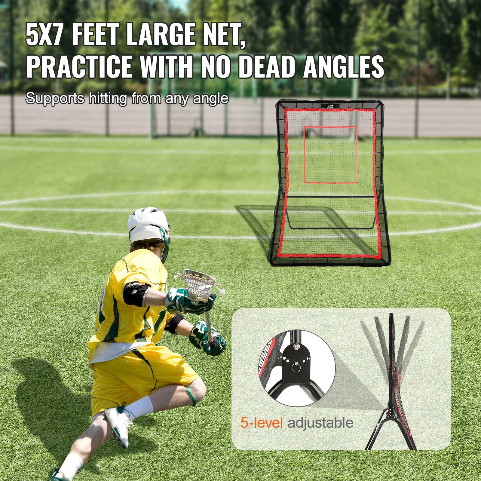 Lacrosse Rebounder for Backyard, 5x7 Ft Volleyball Bounce Back Net, Pitchback Throwback Baseball Softball V952-ZQGQFDWPEWK5TIDTVV0