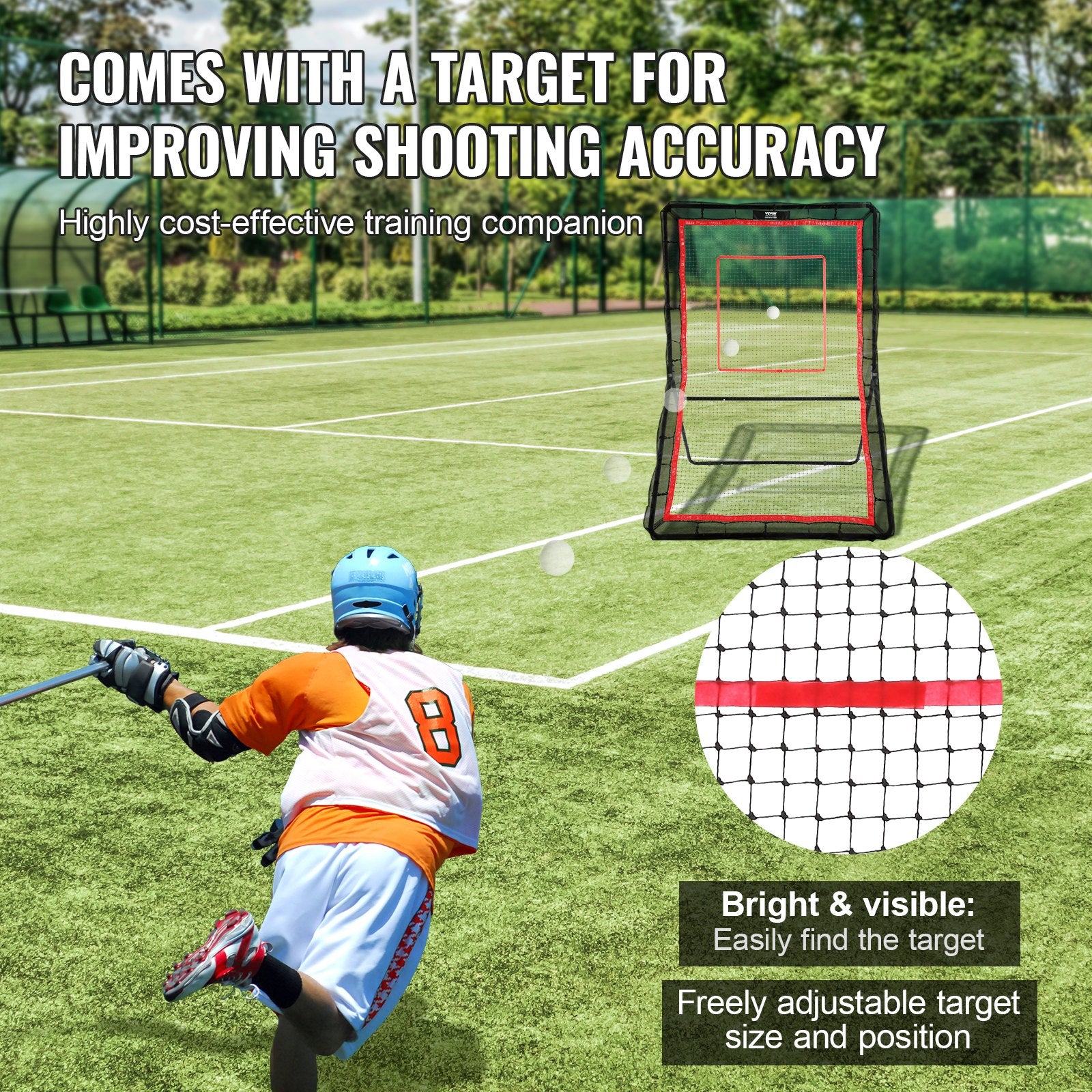 Lacrosse Rebounder for Backyard, 5x7 Ft Volleyball Bounce Back Net, Pitchback Throwback Baseball Softball V952-ZQGQFDWPEWK5TIDTVV0