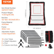 Lacrosse Rebounder for Backyard, 5x7 Ft Volleyball Bounce Back Net, Pitchback Throwback Baseball Softball V952-ZQGQFDWPEWK5TIDTVV0