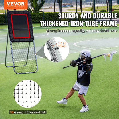 Folding Lacrosse Rebounder for Backyard, 3x8 Ft Volleyball Bounce Back Net, Pitchback Throwback Baseball V952-ZQGQFDWTCBWK30JVMV0