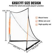 Lacrosse Goal, 1.8mx1.8m Lacrosse Net, Portable Lacrosse Goal with Carry Bag, Fiberglass Rod Backyard V952-ZQGQQMBXK66YHXM3MV0