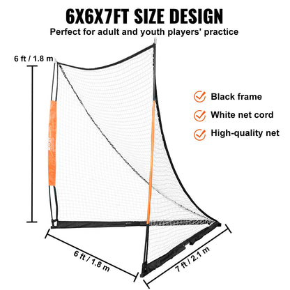 Lacrosse Goal, 1.8mx1.8m Lacrosse Net, Portable Lacrosse Goal with Carry Bag, Fiberglass Rod Backyard V952-ZQGQQMBXK66YHXM3MV0