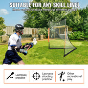 Lacrosse Goal, 1.8mx1.8m Lacrosse Net, Portable Lacrosse Goal with Carry Bag, Fiberglass Rod Backyard V952-ZQGQQMBXK66YHXM3MV0