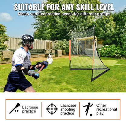 Lacrosse Goal, 1.8mx1.8m Lacrosse Net, Portable Lacrosse Goal with Carry Bag, Fiberglass Rod Backyard V952-ZQGQQMBXK66YHXM3MV0