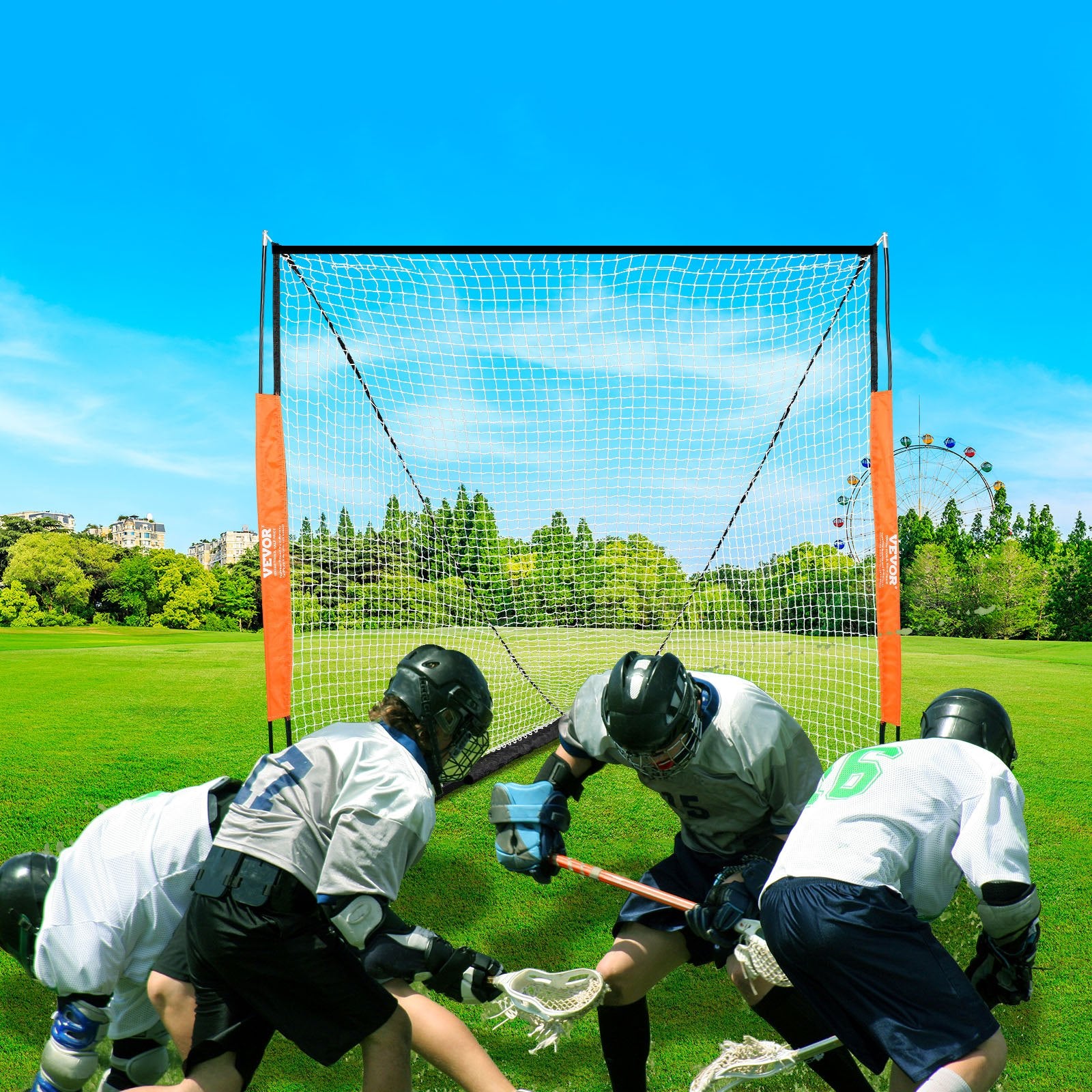 Lacrosse Goal, 1.8mx1.8m Lacrosse Net, Portable Lacrosse Goal with Carry Bag, Fiberglass Rod Backyard V952-ZQGQQMBXK66YHXM3MV0