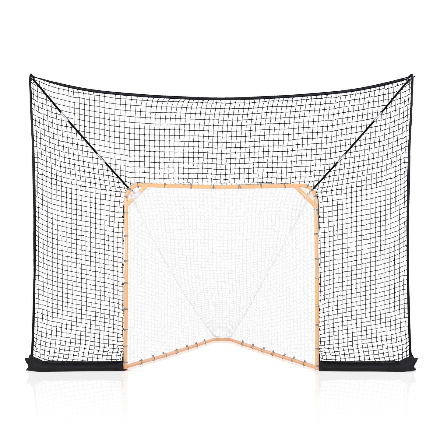 Hockey and Lacrosse Goal Backstop, 12x9 ft Lacrosse Net with Extended Coverage, Quick Easy Setup Complete V952-ZQGQQMTJK1291LY4QV0