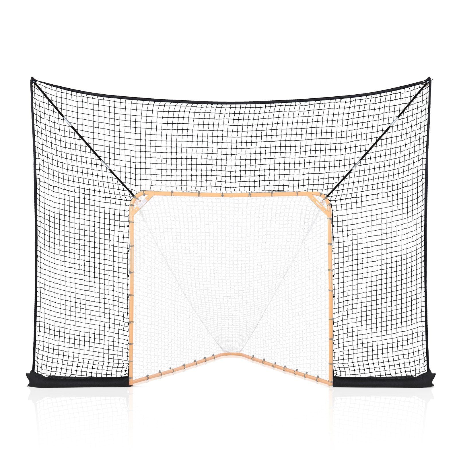 Hockey and Lacrosse Goal Backstop, 12x9 ft Lacrosse Net with Extended Coverage, Quick Easy Setup Complete V952-ZQGQQMTJK1291LY4QV0