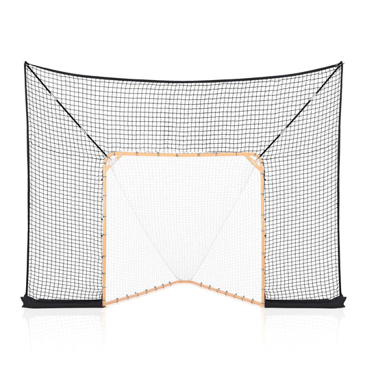 Hockey and Lacrosse Goal Backstop, 12x9 ft Lacrosse Net with Extended Coverage, Quick Easy Setup Complete V952-ZQGQQMTJK1291LY4QV0