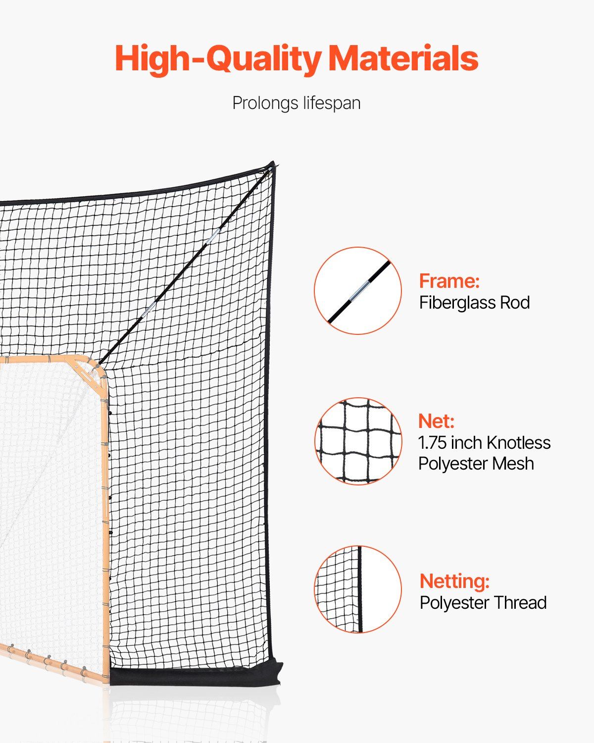 Hockey and Lacrosse Goal Backstop, 12x9 ft Lacrosse Net with Extended Coverage, Quick Easy Setup Complete V952-ZQGQQMTJK1291LY4QV0