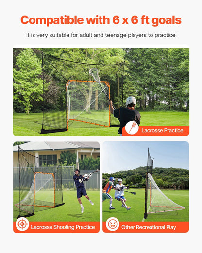Hockey and Lacrosse Goal Backstop, 12x9 ft Lacrosse Net with Extended Coverage, Quick Easy Setup Complete V952-ZQGQQMTJK1291LY4QV0