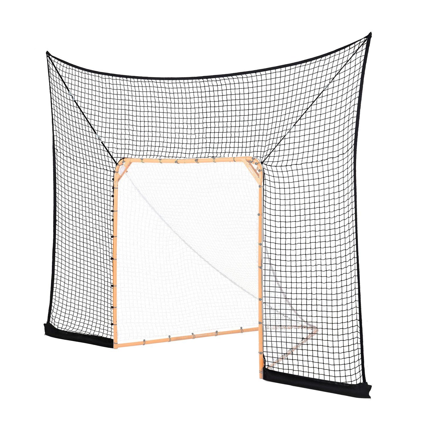 Hockey and Lacrosse Goal Backstop, 12x9 ft Lacrosse Net with Extended Coverage, Quick Easy Setup Complete V952-ZQGQQMTJK1291LY4QV0