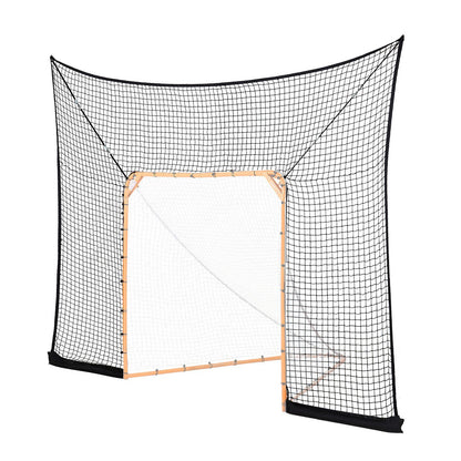 Hockey and Lacrosse Goal Backstop, 12x9 ft Lacrosse Net with Extended Coverage, Quick Easy Setup Complete V952-ZQGQQMTJK1291LY4QV0