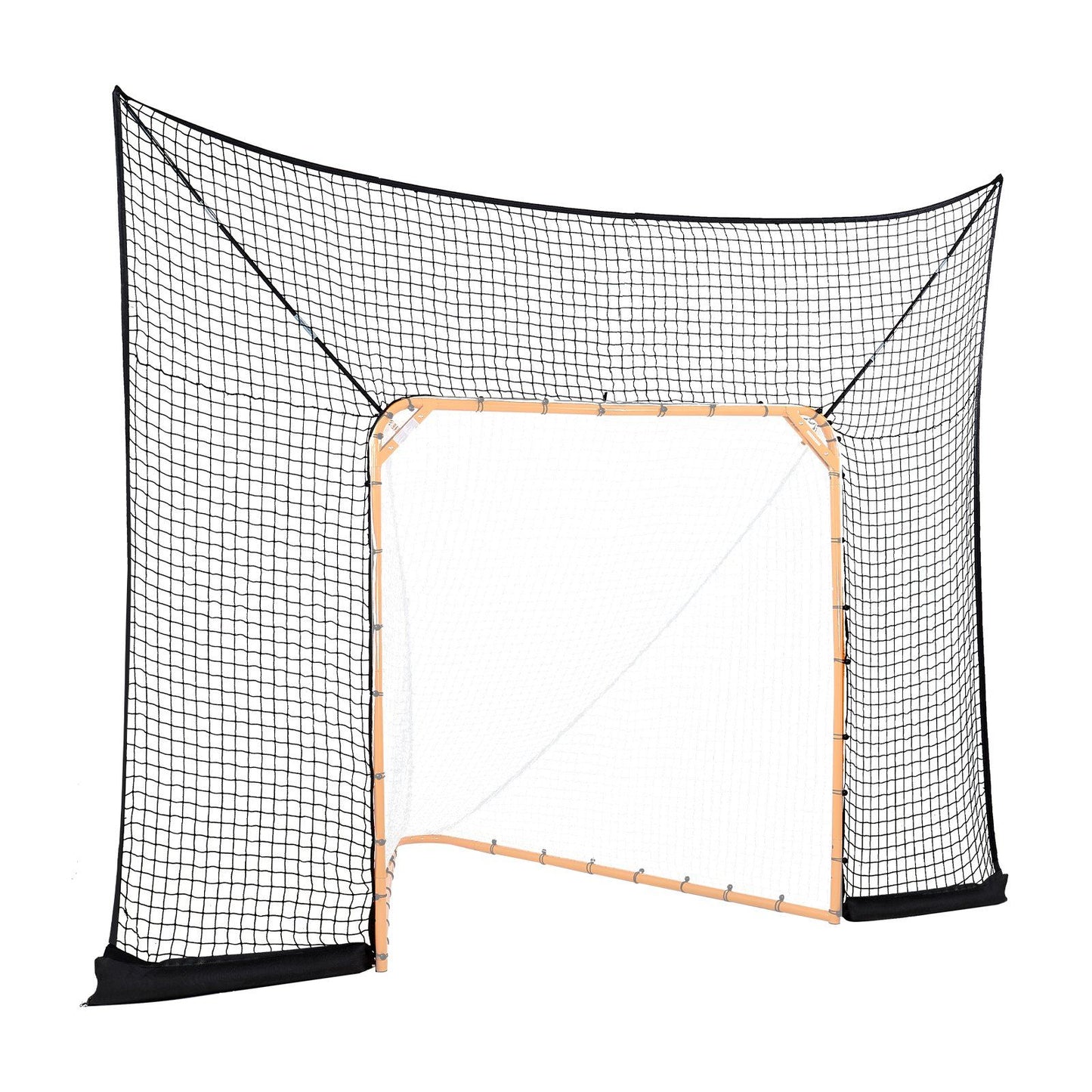Hockey and Lacrosse Goal Backstop, 12x9 ft Lacrosse Net with Extended Coverage, Quick Easy Setup Complete V952-ZQGQQMTJK1291LY4QV0