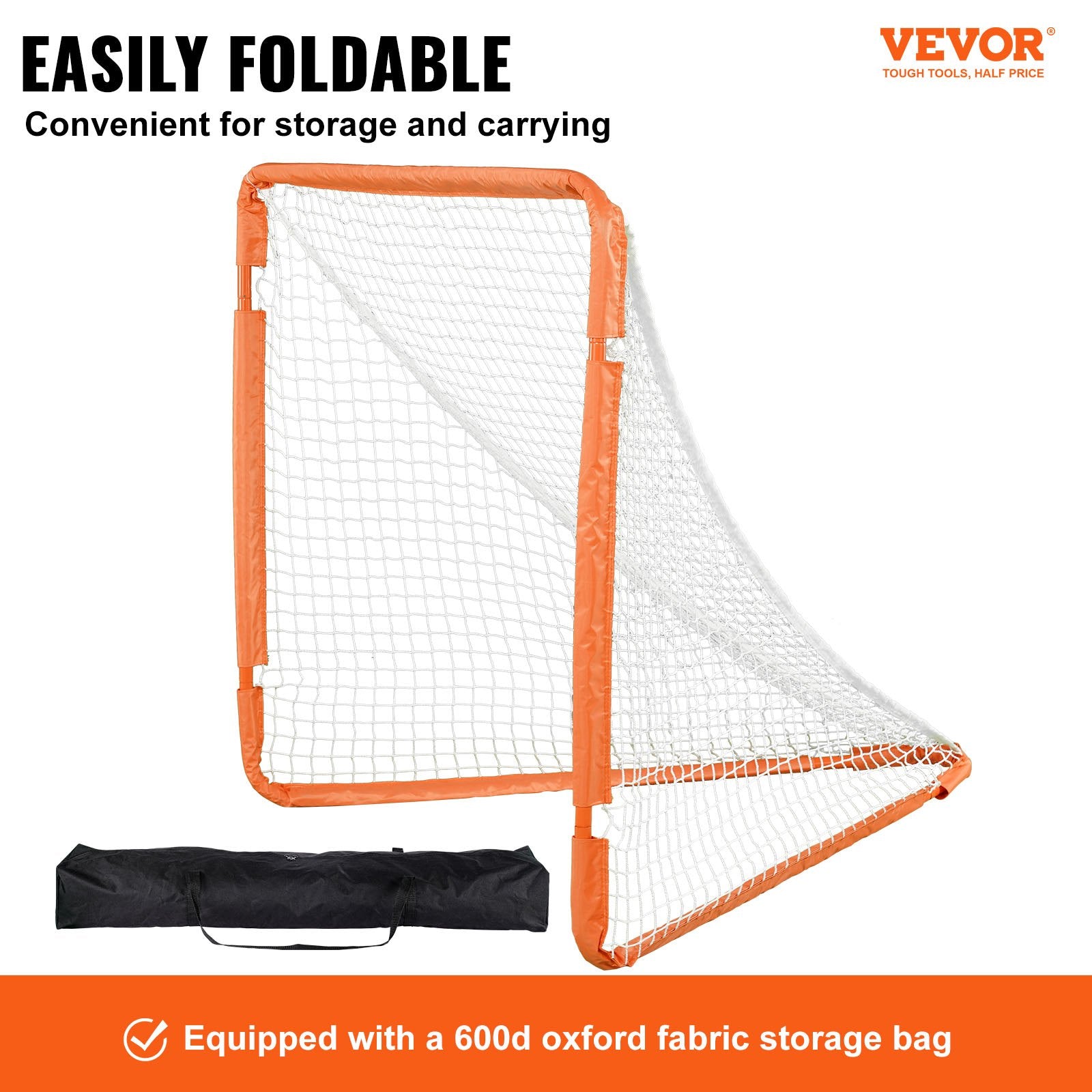 Lacrosse Goal, 1.2 mx 1.2 m Small Kids Lacrosse Net, Folding Portable Lacrosse Goal with Carry Bag, Iron V952-ZQGQQMTJK44Y29337V0