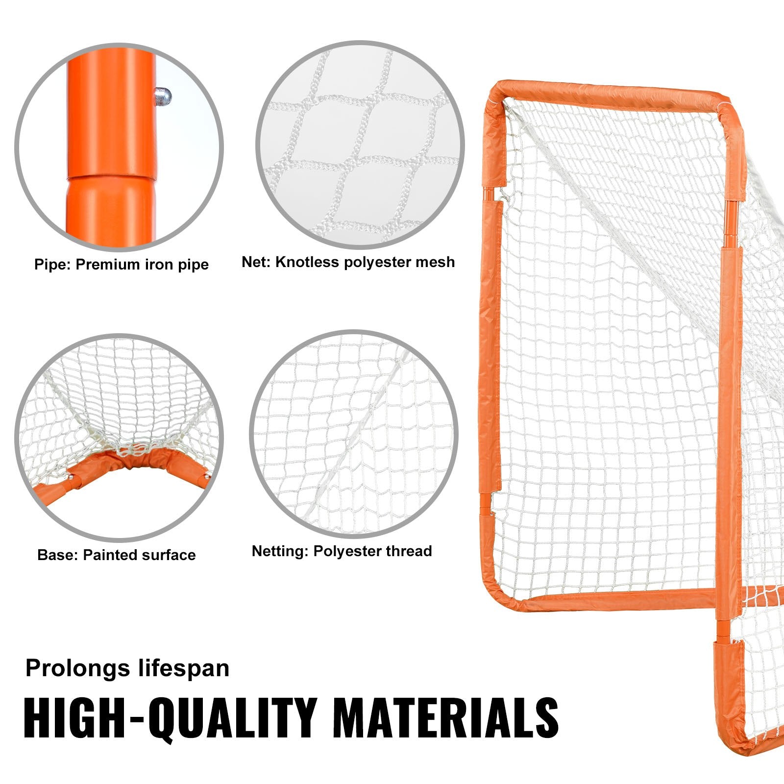 Lacrosse Goal, 1.2 mx 1.2 m Small Kids Lacrosse Net, Folding Portable Lacrosse Goal with Carry Bag, Iron V952-ZQGQQMTJK44Y29337V0