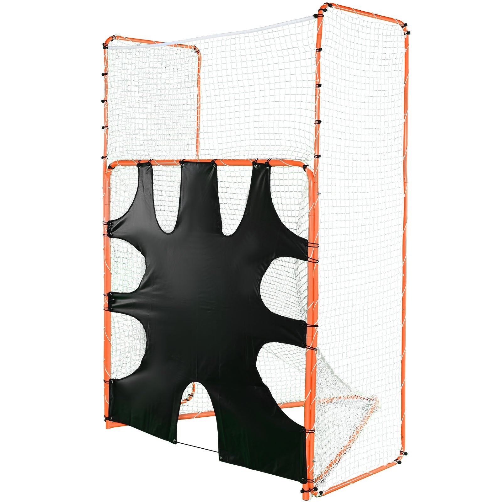3-IN-1 Lacrosse Goal with Backstop and Target,3.7mx2.7m Lacrosse Net, Steel Frame Backyard Lacrosse Rebounder V952-ZQGQQMTJK66Y43P7FV0