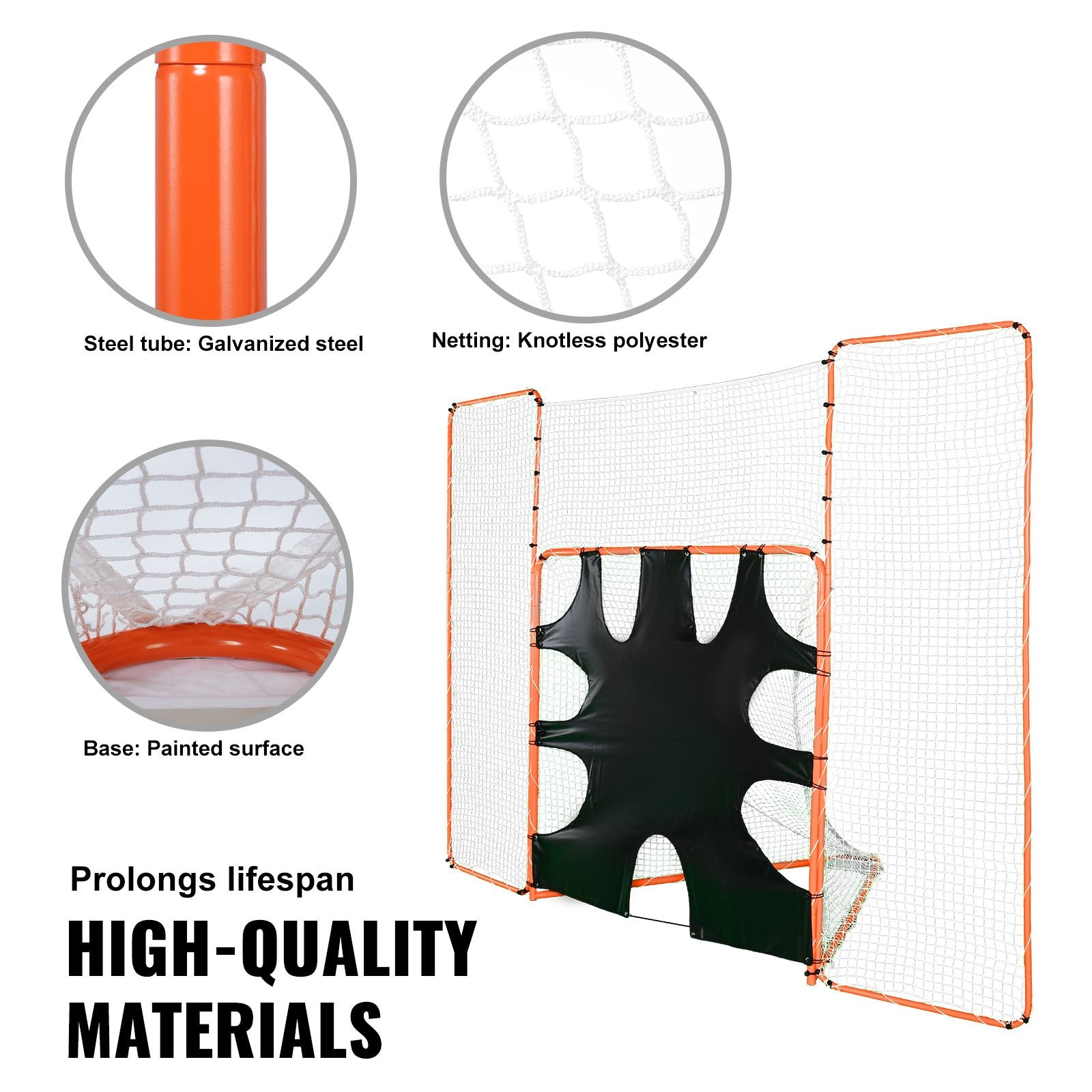 3-IN-1 Lacrosse Goal with Backstop and Target,3.7mx2.7m Lacrosse Net, Steel Frame Backyard Lacrosse Rebounder V952-ZQGQQMTJK66Y43P7FV0