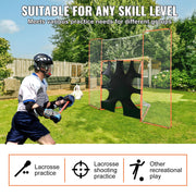 3-IN-1 Lacrosse Goal with Backstop and Target,3.7mx2.7m Lacrosse Net, Steel Frame Backyard Lacrosse Rebounder V952-ZQGQQMTJK66Y43P7FV0