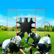 3-IN-1 Lacrosse Goal with Backstop and Target,3.7mx2.7m Lacrosse Net, Steel Frame Backyard Lacrosse Rebounder V952-ZQGQQMTJK66Y43P7FV0