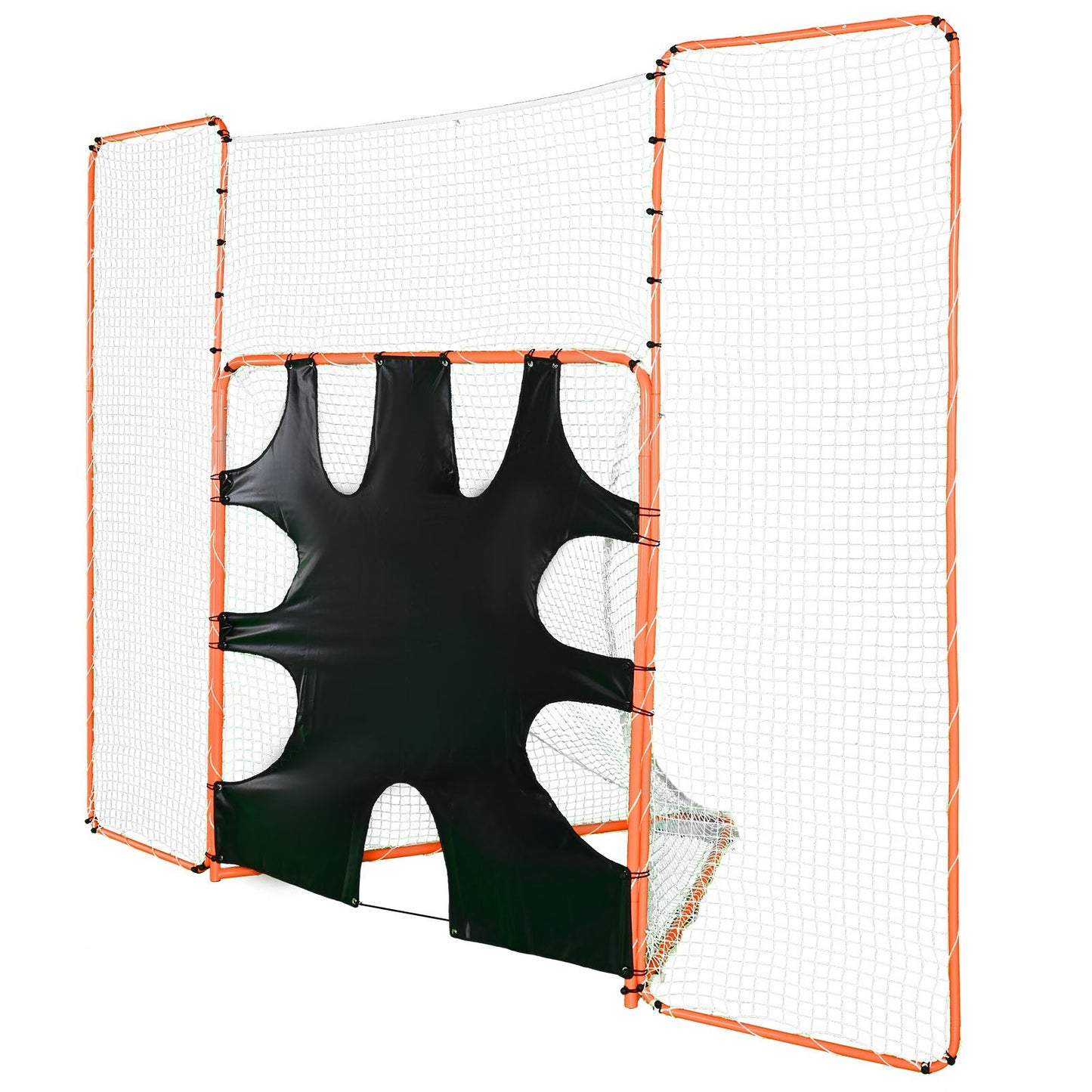3-IN-1 Lacrosse Goal with Backstop and Target,3.7mx2.7m Lacrosse Net, Steel Frame Backyard Lacrosse Rebounder V952-ZQGQQMTJK66Y43P7FV0
