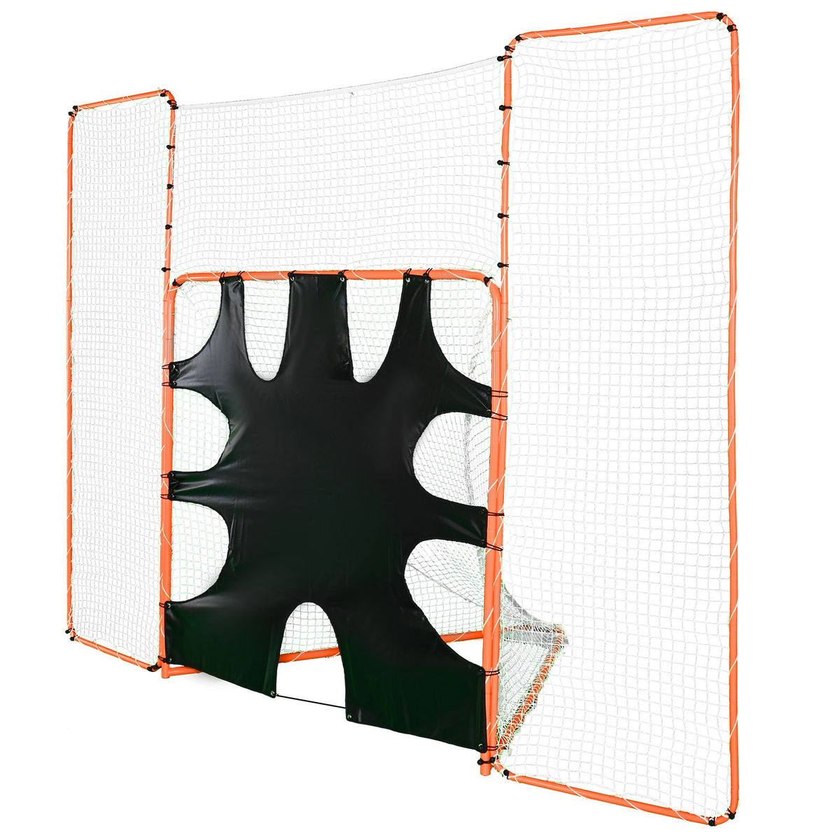 3-IN-1 Lacrosse Goal with Backstop and Target,3.7mx2.7m Lacrosse Net, Steel Frame Backyard Lacrosse Rebounder V952-ZQGQQMTJK66Y43P7FV0