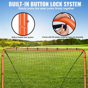 Lacrosse Goal, 1.8mx1.8m Lacrosse Net, Folding Portable Backyard Lacrosse Training Equipment, Steel Frame V952-ZQGQQMTJK66YHI8WOV0