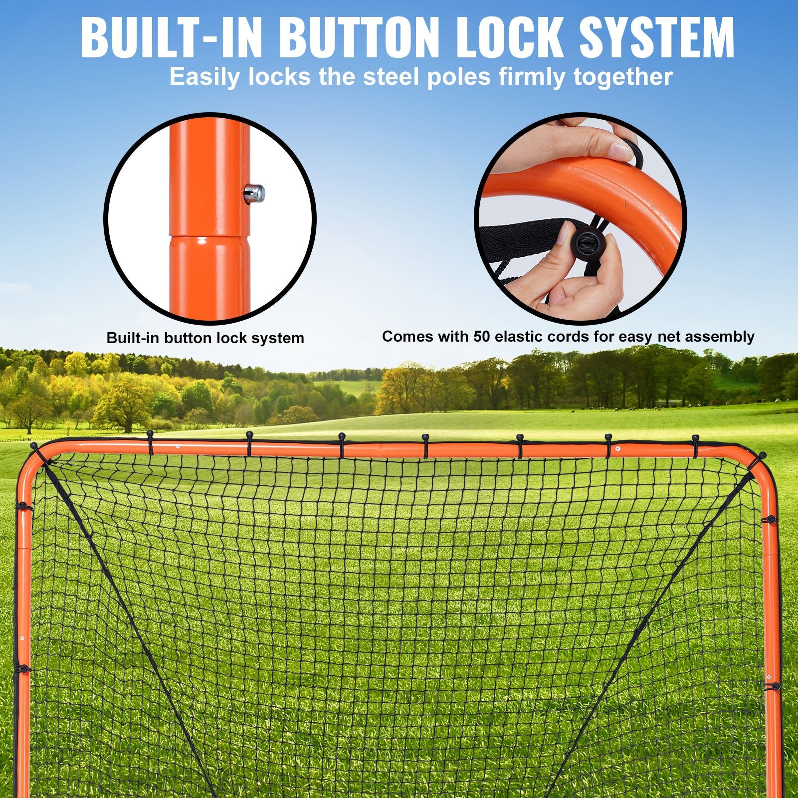 Lacrosse Goal, 1.8mx1.8m Lacrosse Net, Folding Portable Backyard Lacrosse Training Equipment, Steel Frame V952-ZQGQQMTJK66YHI8WOV0