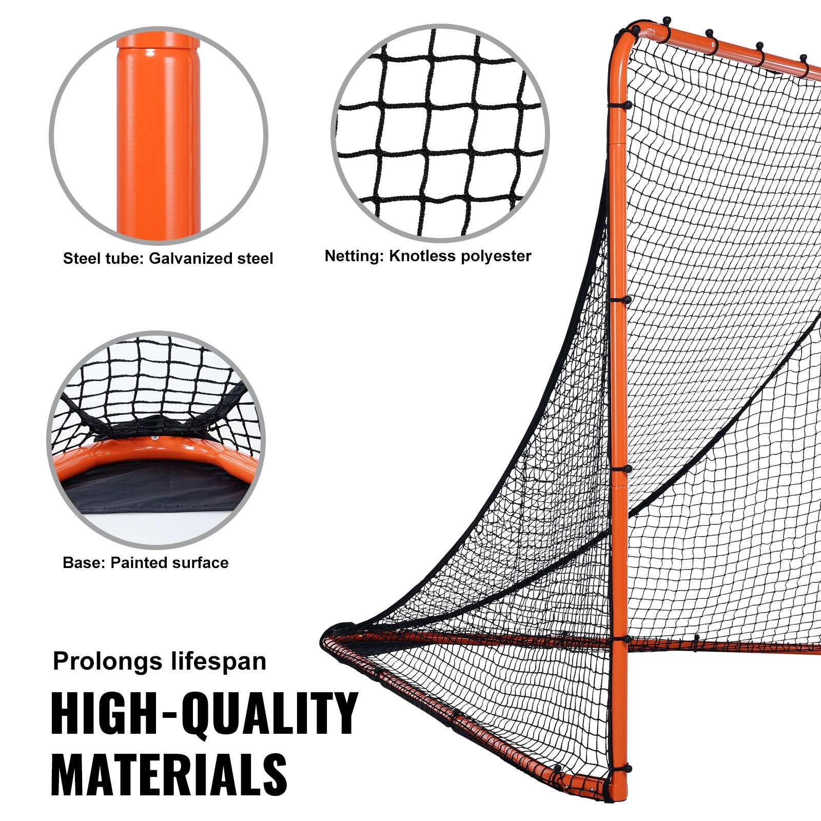Lacrosse Goal, 1.8mx1.8m Lacrosse Net, Folding Portable Backyard Lacrosse Training Equipment, Steel Frame V952-ZQGQQMTJK66YHI8WOV0