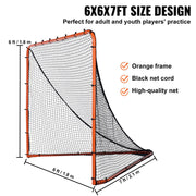 Lacrosse Goal, 1.8mx1.8m Lacrosse Net, Folding Portable Backyard Lacrosse Training Equipment, Steel Frame V952-ZQGQQMTJK66YHI8WOV0