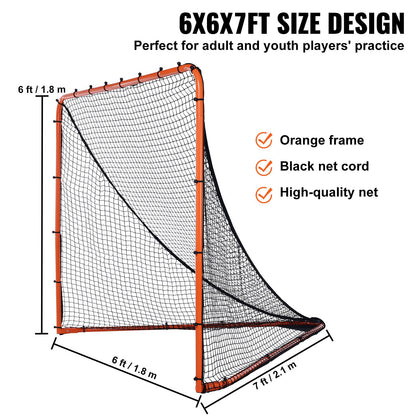 Lacrosse Goal, 1.8mx1.8m Lacrosse Net, Folding Portable Backyard Lacrosse Training Equipment, Steel Frame V952-ZQGQQMTJK66YHI8WOV0