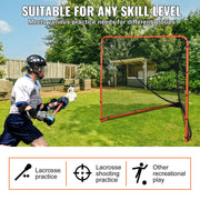 Lacrosse Goal, 1.8mx1.8m Lacrosse Net, Folding Portable Backyard Lacrosse Training Equipment, Steel Frame V952-ZQGQQMTJK66YHI8WOV0