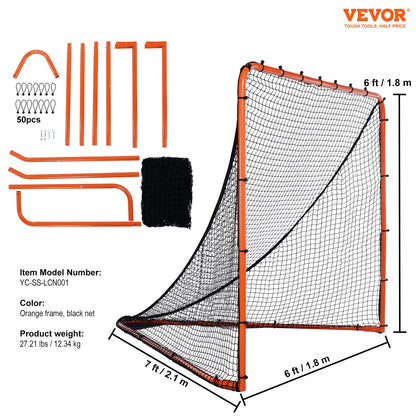 Lacrosse Goal, 1.8mx1.8m Lacrosse Net, Folding Portable Backyard Lacrosse Training Equipment, Steel Frame V952-ZQGQQMTJK66YHI8WOV0