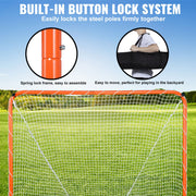 Lacrosse Goal, 6' x 6' Lacrosse Net, Steel Frame Backyard Lacrosse Training Equipment, Portable Lacrosse Goal V952-ZQGQQMTJK66YIO3RGV0