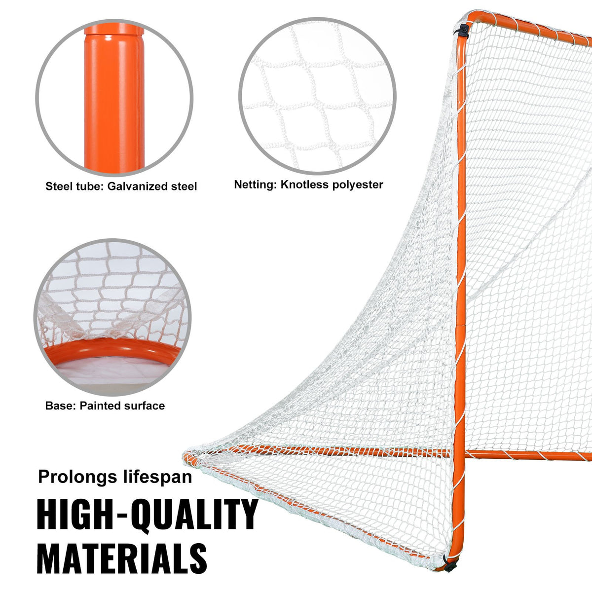 Lacrosse Goal, 6' x 6' Lacrosse Net, Steel Frame Backyard Lacrosse Training Equipment, Portable Lacrosse Goal V952-ZQGQQMTJK66YIO3RGV0