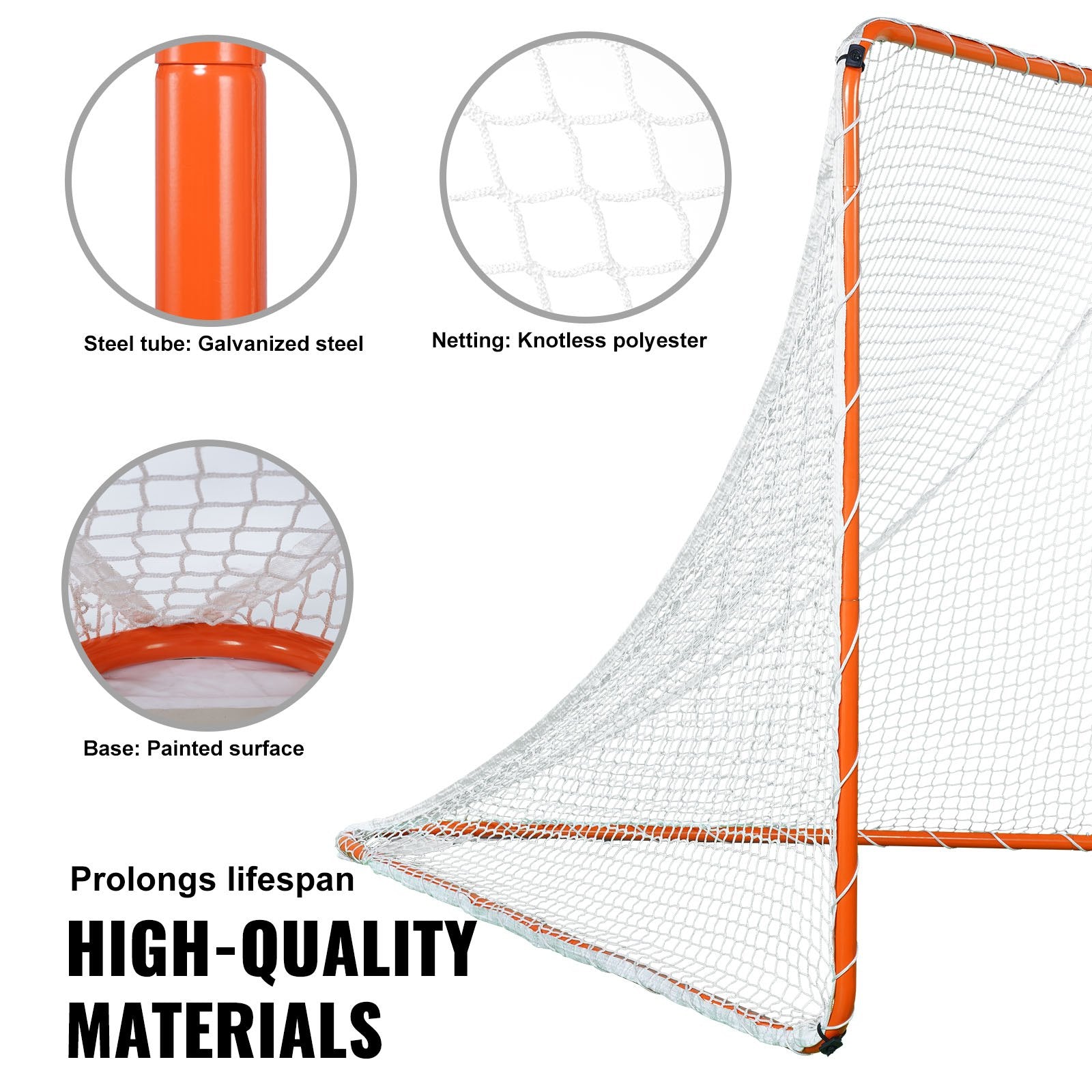 Lacrosse Goal, 6' x 6' Lacrosse Net, Steel Frame Backyard Lacrosse Training Equipment, Portable Lacrosse Goal V952-ZQGQQMTJK66YIO3RGV0