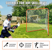 Lacrosse Goal, 6' x 6' Lacrosse Net, Steel Frame Backyard Lacrosse Training Equipment, Portable Lacrosse Goal V952-ZQGQQMTJK66YIO3RGV0