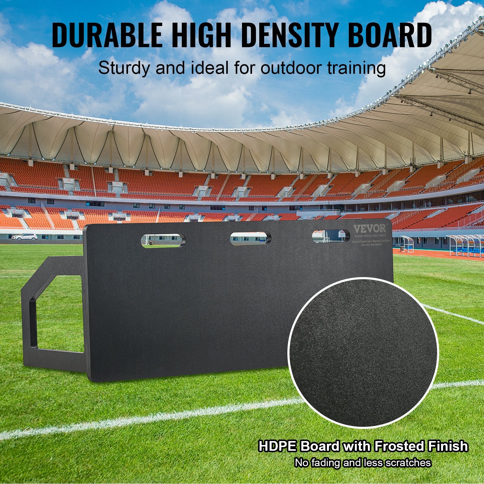 Soccer Rebounder Board, 100x40 cm Portable Soccer Wall with 2 Angles Rebound, Foldable HDPE Kickback Rebound V952-ZQHDBHDPE401ECPEMV0