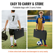 Soccer Rebounder Board, 100x40 cm Portable Soccer Wall with 2 Angles Rebound, Foldable HDPE Kickback Rebound V952-ZQHDBHDPE401ECPEMV0