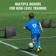 Soccer Rebounder Board, 100x40 cm Portable Soccer Wall with 2 Angles Rebound, Foldable HDPE Kickback Rebound V952-ZQHDBHDPE401ECPEMV0