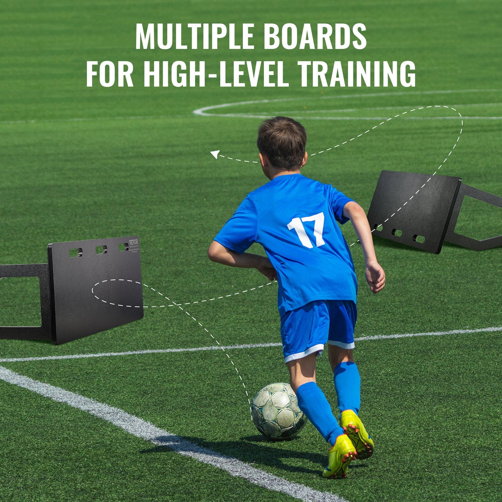 Soccer Rebounder Board, 100x40 cm Portable Soccer Wall with 2 Angles Rebound, Foldable HDPE Kickback Rebound V952-ZQHDBHDPE401ECPEMV0